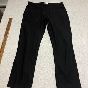TWICE Black Performance Pants Mens Size 36x30 Logo Button W